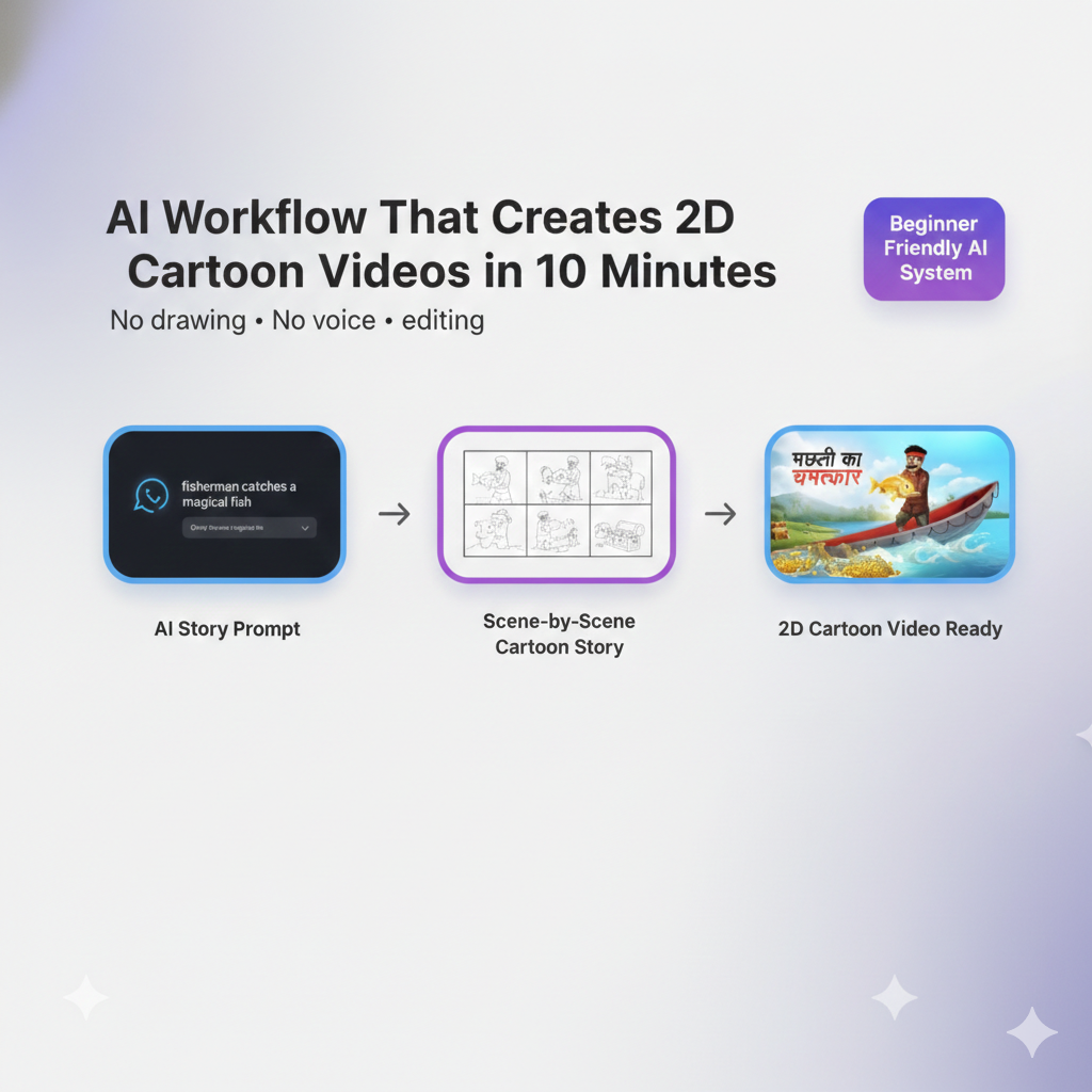 Create 2D Cartoon Story Videos Using AI (Beginner Friendly)